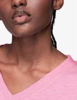 Whistles Willa Organic Cotton-jersey T-shirt -Reiss Shop R03929935 PINK ALT04