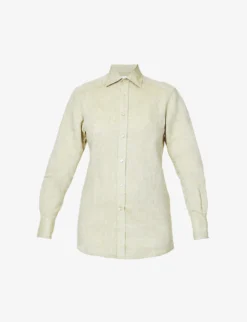 The Boyfriend Long-sleeved Organic-linen Shirt