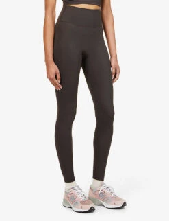 Ultimate Tall Mid-rise Stretch-jersey Leggings -Reiss Shop R03936930 COFFEEBEAN ALT02