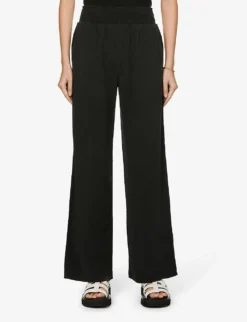 Straight-leg High-rise Woven Trousers -Reiss Shop R03937755 VINTAGEBLACK ALT02