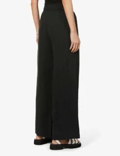 Straight-leg High-rise Woven Trousers -Reiss Shop R03937755 VINTAGEBLACK ALT03