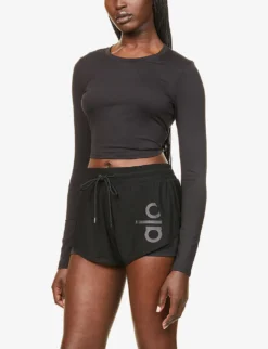 Alosoft Finesse Slim-fit Stretch-jersey Top 7 Alosoft Finesse Slim-fit Stretch-jersey Top -Reiss Shop R03938605 BLACK ALT02