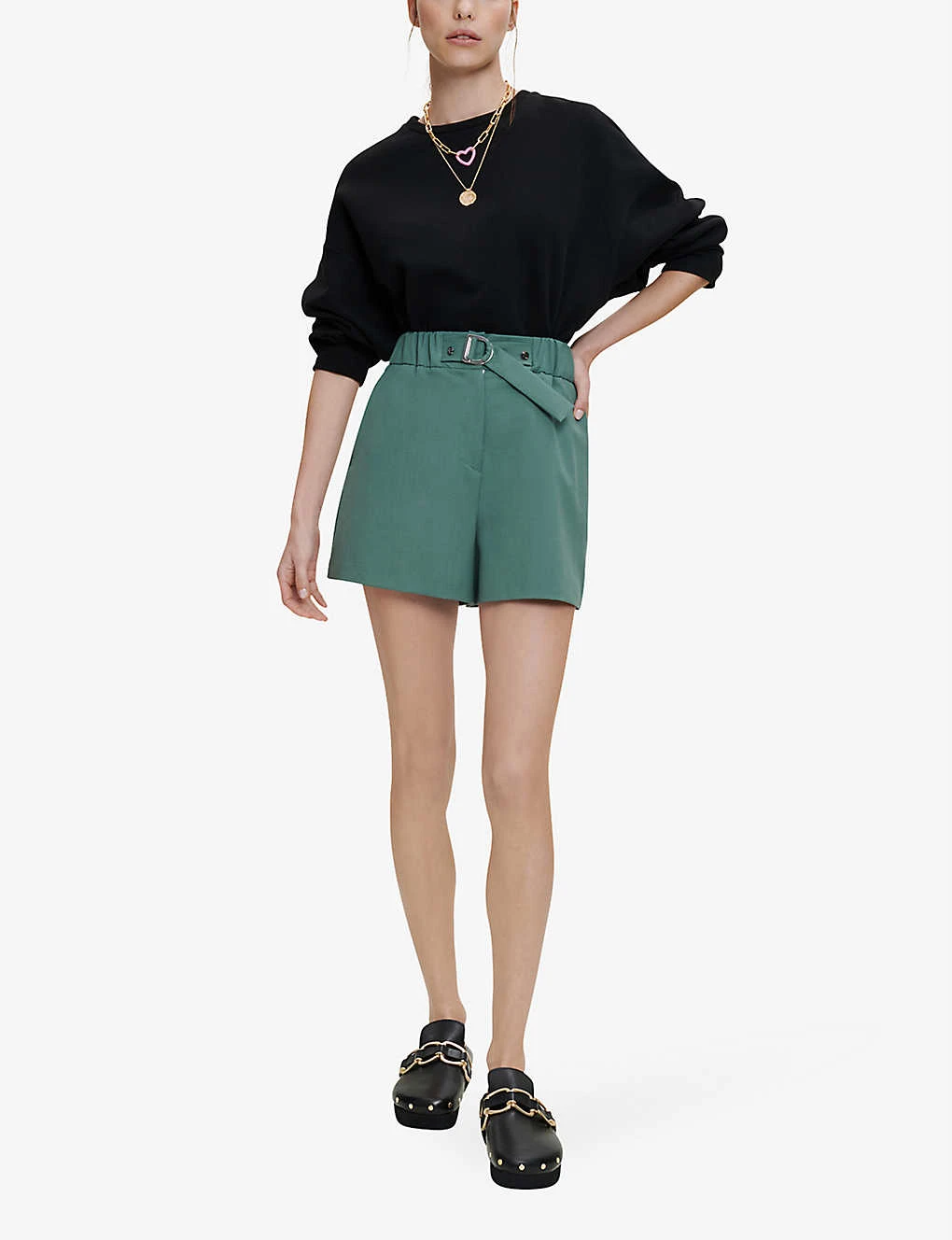 Maje Ivillette High-rise Tailored Stretch-woven Shorts 2 Maje Ivillette High-rise Tailored Stretch-woven Shorts - Image 2