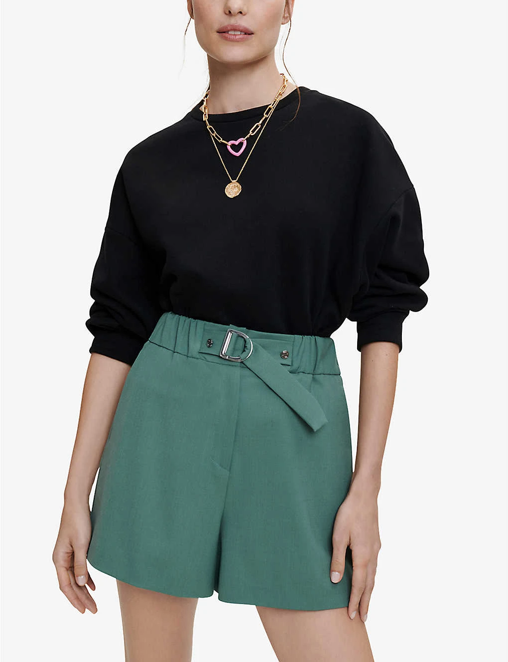 Maje Ivillette High-rise Tailored Stretch-woven Shorts 3 Maje Ivillette High-rise Tailored Stretch-woven Shorts - Image 3