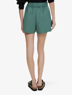 Maje Ivillette High-rise Tailored Stretch-woven Shorts 8 Maje Ivillette High-rise Tailored Stretch-woven Shorts -Reiss Shop R03947587 VERTS ALT03
