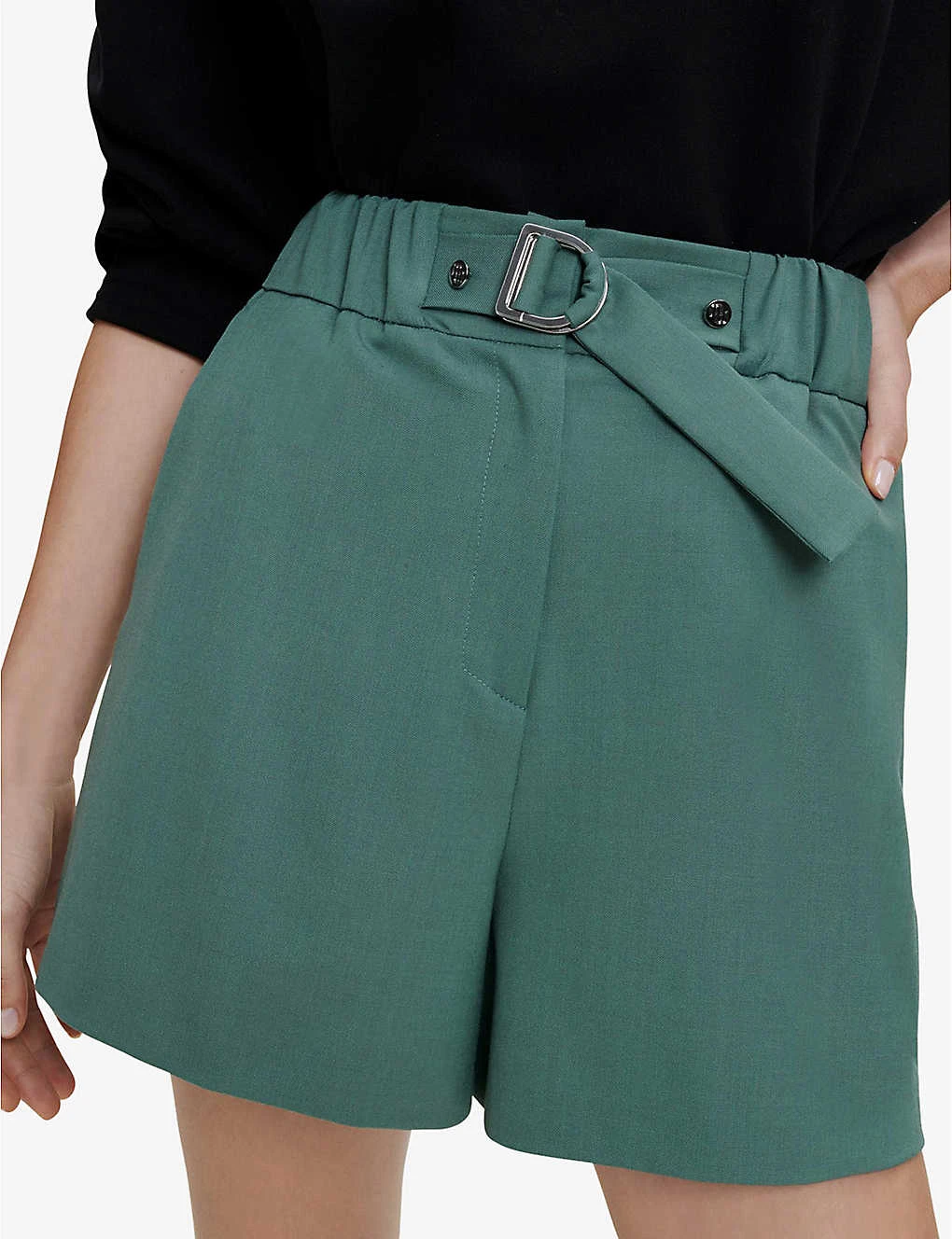 Maje Ivillette High-rise Tailored Stretch-woven Shorts 5 Maje Ivillette High-rise Tailored Stretch-woven Shorts - Image 5