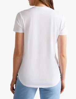 Ted Baker Lovage Relaxed-fit V-neck Cotton T-shirt 7 Ted Baker Lovage Relaxed-fit V-neck Cotton T-shirt -Reiss Shop R03954954 WHITE ALT03