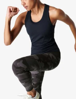 Sweaty Betty Athlete Seamless Stretch-jersey Vest Top -Reiss Shop R03958948 BLACK ALT02