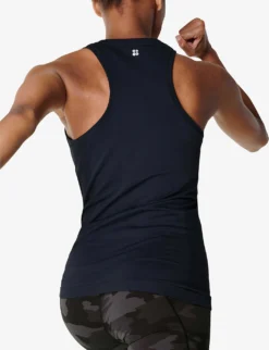 Sweaty Betty Athlete Seamless Stretch-jersey Vest Top -Reiss Shop R03958948 BLACK ALT03