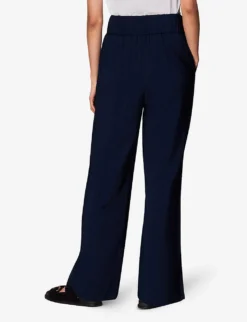 Whistles Nicola Elasticated-waist Woven Trousers -Reiss Shop R03963058 NAVY ALT03