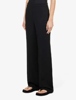 Joseph Cavendish Wide-leg Stretch-woven Trousers 7 Joseph Cavendish Wide-leg Stretch-woven Trousers -Reiss Shop R03963534 BLACK ALT02