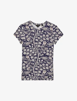 Ted Baker Rosali Floral-print Stretch-woven T-shirt