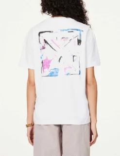 Hotchpotch Arrow Logo-print Cotton-jersey T-shirt 8 Hotchpotch Arrow Logo-print Cotton-jersey T-shirt -Reiss Shop R03974552 WHITEMULTICOLOUR ALT03