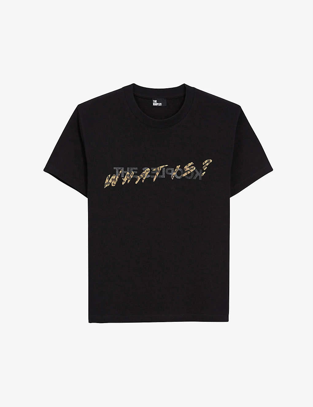 THE KOOPLES Leopard-print Logo-graphic Cotton-jersey T-shirt 1 THE KOOPLES Leopard-print Logo-graphic Cotton-jersey T-shirt
