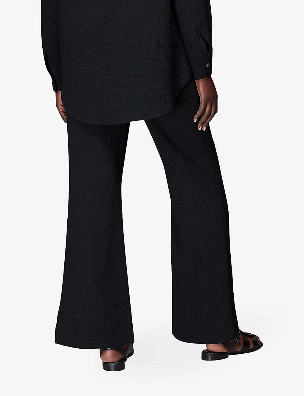 Whistles Luna Textured Stretch-woven Trousers 4 Whistles Luna Textured Stretch-woven Trousers - Image 4