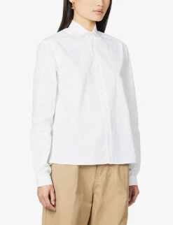 The Girlfriend A-line Organic-cotton Shirt -Reiss Shop R03980436 WHITE ALT02