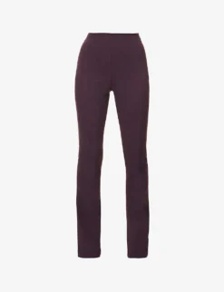Laurel Darted-back Straight-leg High-rise Stretch-woven Trousers
