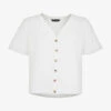 Whistles Maeve Buttoned Cotton-jersey T-shirt