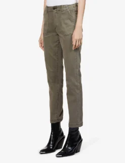 Paige Mayslie Tapered Mid-rise Stretch-denim Jeans -Reiss Shop R03990812 VINTAGEMOSS ALT02