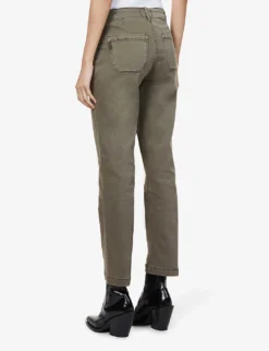 Paige Mayslie Tapered Mid-rise Stretch-denim Jeans -Reiss Shop R03990812 VINTAGEMOSS ALT03