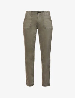 Paige Mayslie Tapered Mid-rise Stretch-denim Jeans