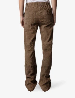 Zadig & Voltaire Parfait Straight-leg Mid-rise Suede Trousers -Reiss Shop R03992770 BRONZE ALT03