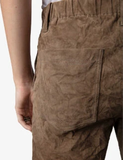 Zadig & Voltaire Parfait Straight-leg Mid-rise Suede Trousers -Reiss Shop R03992770 BRONZE ALT04