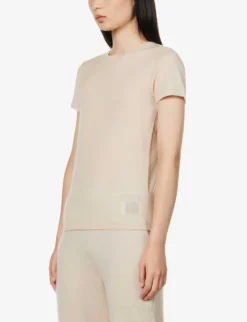 Perfect Brushed Cashmere Knitted T-shirt -Reiss Shop R03994600 CHALK ALT02