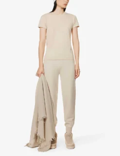 Hotoveli Tapered Mid-rise Cashmere Jogging Bottoms 6 Hotoveli Tapered Mid-rise Cashmere Jogging Bottoms -Reiss Shop R03994601 CHALK ALT01