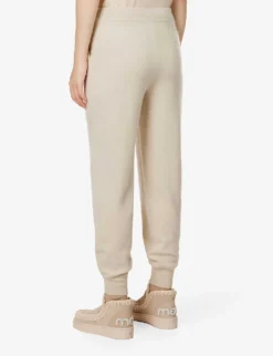Hotoveli Tapered Mid-rise Cashmere Jogging Bottoms 8 Hotoveli Tapered Mid-rise Cashmere Jogging Bottoms -Reiss Shop R03994601 CHALK ALT03