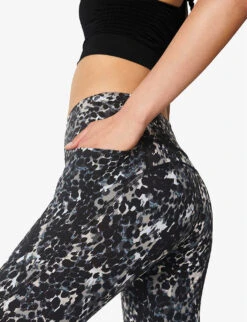 Sweaty Betty Power Dapple-print High-rise Stretch-jersey Leggings -Reiss Shop R03995025 GREYDAPPLEPRINT ALT04