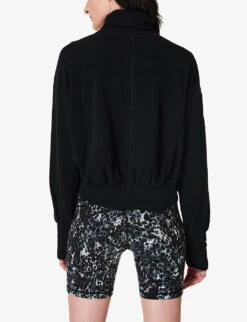 Sweaty Betty Melody Fleece Cotton-blend Sweatshirt 9 Sweaty Betty Melody Fleece Cotton-blend Sweatshirt -Reiss Shop R03995044 BLACK ALT04