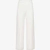 Joseph Pleated Wide-leg High-rise Wool-blend Trousers