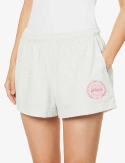 Sporty & Rich X Prince Disco Cotton-jersey Shorts -Reiss Shop R04001495 HEATHERGRAYPINK ALT04