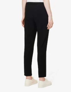THEORY Treeca Relaxed-fit Straight-leg High-rise Woven Trousers -Reiss Shop R04003345 BLACK ALT03