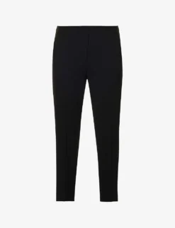 THEORY Treeca Relaxed-fit Straight-leg High-rise Woven Trousers