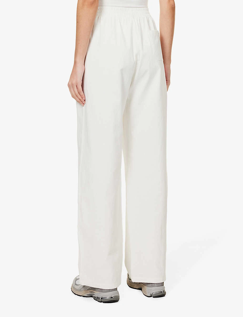 Wide-leg High-rise Cotton-poplin Trousers 4 Wide-leg High-rise Cotton-poplin Trousers - Image 4