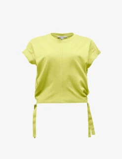 AllSaints Mira Ruched Organic-cotton T-shirt