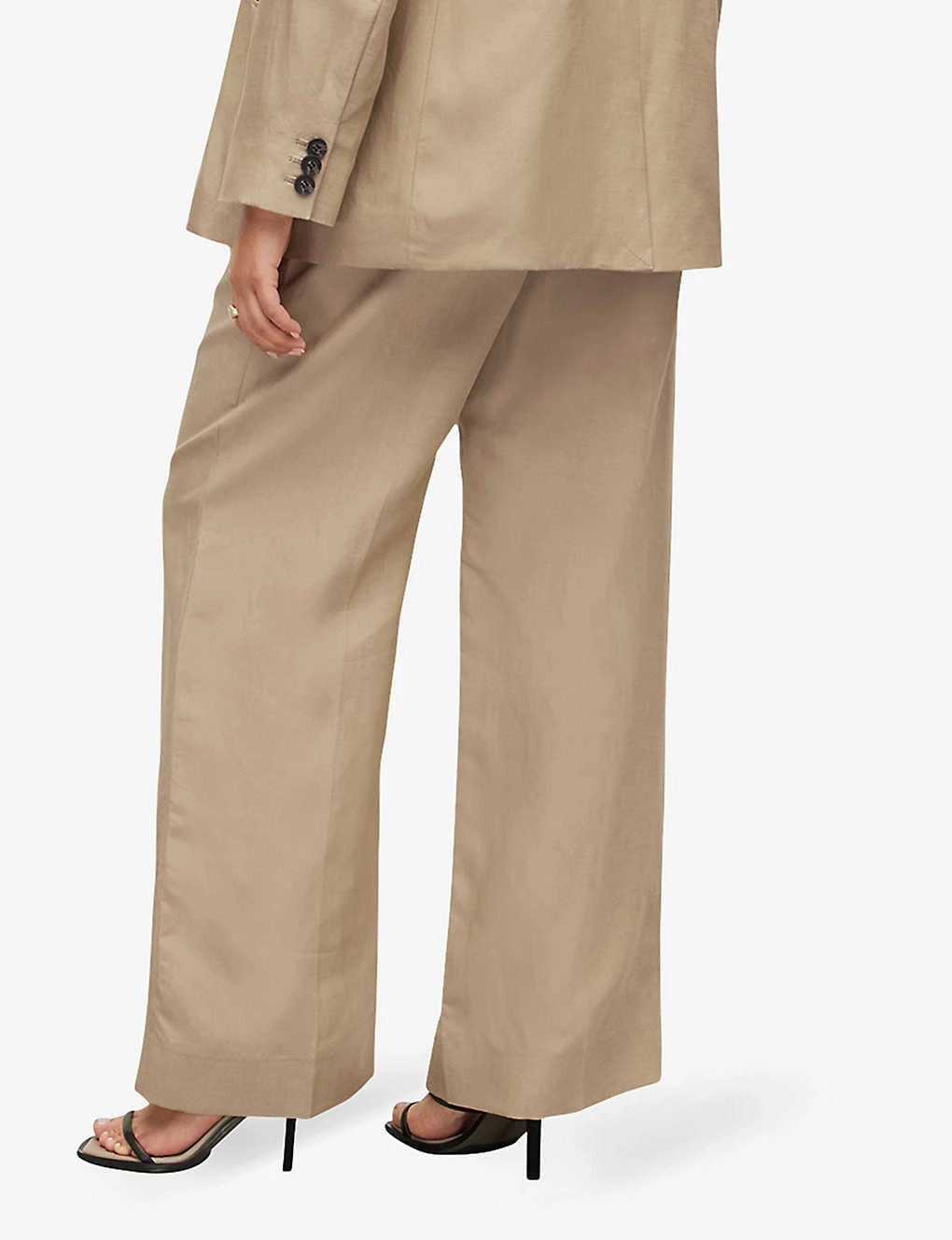 AllSaints Petra High-rise Wide-leg Linen-blend Trousers 4 AllSaints Petra High-rise Wide-leg Linen-blend Trousers - Image 4