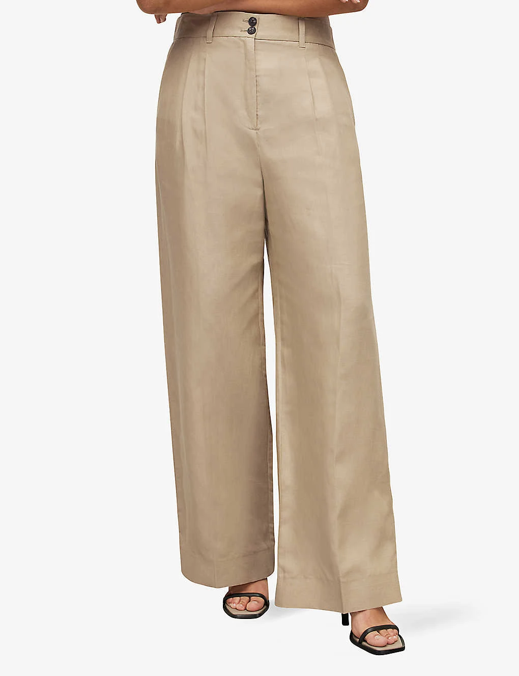 AllSaints Petra High-rise Wide-leg Linen-blend Trousers 5 AllSaints Petra High-rise Wide-leg Linen-blend Trousers - Image 5