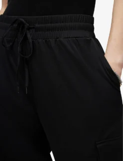 AllSaints Carissa Straight-leg Stretch-recycled Polyester Trousers -Reiss Shop R04009315 BLACK ALT05
