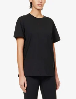 Lululemon All Yours Loose-fit Cotton-jersey T-shirt 7 Lululemon All Yours Loose-fit Cotton-jersey T-shirt -Reiss Shop R04044731 BLACK ALT02