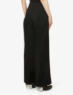 Straight-leg High-rise Wool Trousers -Reiss Shop R04044832 BLACK ALT03