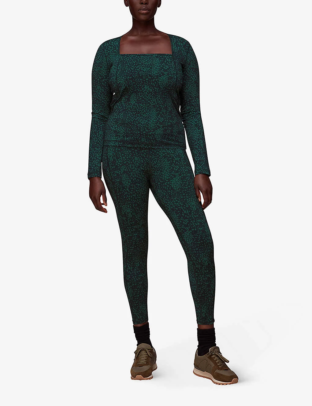 Whistles Animal-print Square-neck Recycled-nylon Sports Top 2 Whistles Animal-print Square-neck Recycled-nylon Sports Top - Image 2