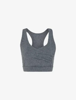 Whistles Wrap-front Stretch Recycled-polyester Sports Bra