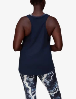 Whistles Scoop-neck Curved-hem Cotton-jersey Vest Top 8 Whistles Scoop-neck Curved-hem Cotton-jersey Vest Top -Reiss Shop R04057357 NAVY ALT03