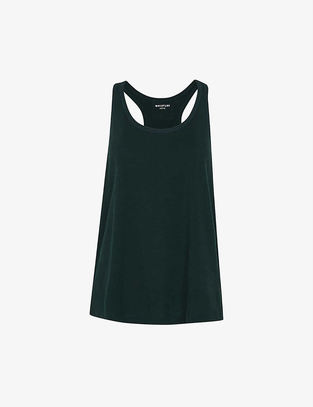 Whistles Scoop-neck Racerback Cotton Vest Top 1 Whistles Scoop-neck Racerback Cotton Vest Top