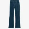 Ikks Flared High-rise Stretch-velvet Trousers