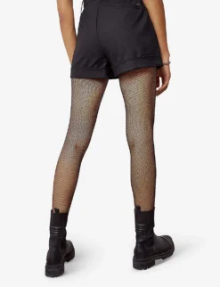 Ikks Belted High-waisted Stretch-woven Shorts 8 Ikks Belted High-waisted Stretch-woven Shorts -Reiss Shop R04063189 BLACK ALT03