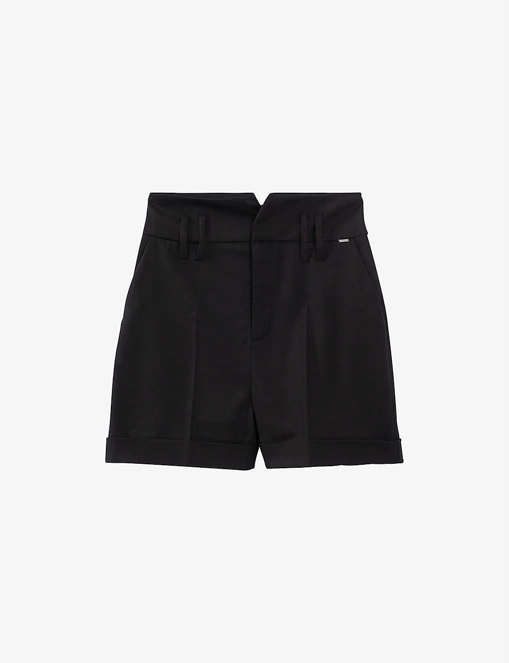Ikks Belted High-waisted Stretch-woven Shorts 1 Ikks Belted High-waisted Stretch-woven Shorts